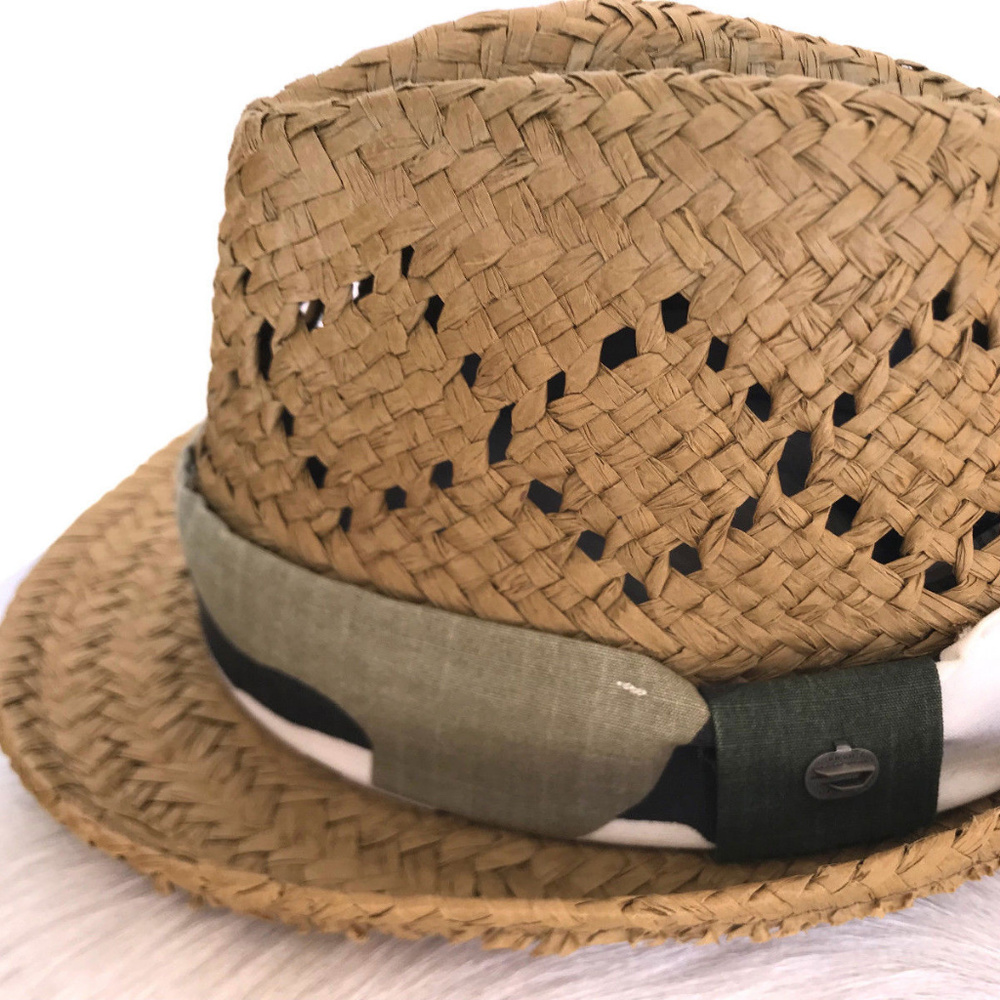 Diesel Straw Hat Camo Cotton Ribbon Summer Beach